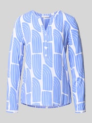 Schlupfblouse met golvenprint van viscose van Christian Berg Woman - 18