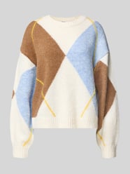 Oversized Strickpullover mit gerippten Abschlüssen Modell 'ARMIE' von Noisy May - 15