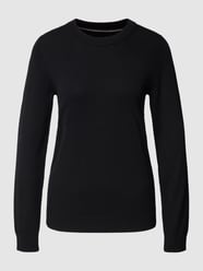 Strickpullover mit Rundhalsausschnitt Modell 'FEGANAS' von BOSS Schwarz - 43