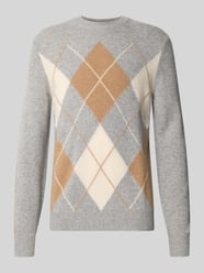 pullover in Slim fit van puur kasjmier in tricotlook van Christian Berg Men - 26