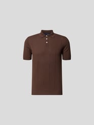 Poloshirt in Ripp-Optik von Lardini Braun - 25