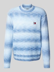 Regular Fit Strickpullover mit Logo-Stitching und Woll-Anteil von Tommy Jeans Blau - 36