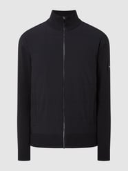 Strickjacke mit Kontrastvorderseite von CK Calvin Klein Schwarz - 17