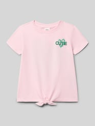 t-shirt o kroju regular fit z czystej bawełny od s.Oliver RED LABEL Fuksjowy - 7