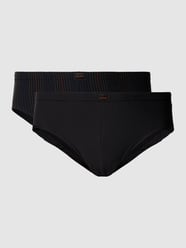 PLUS SIZE Slip mit Streifenmuster im 2er-Pack von Ceceba Plus Schwarz - 28