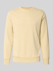Sweatshirt met ronde hals en logoprint van Lindbergh Beige - 39