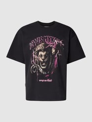 T-Shirt mit Motiv-Print Modell 'Artist or Killer? Graphic' von PEQUS Schwarz - 35