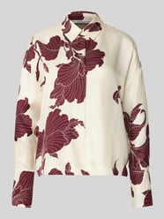 Regular fit blouse van puur katoen, model 'OXFORD' van Herzensangelegenheit Bordeaux - 3