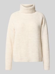 Strickpullover mit Rollkragen von More & More Beige - 20