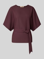 Blouseshirt met strikceintuur, model 'Rikala Miley' van MOS MOSH Bordeaux - 23