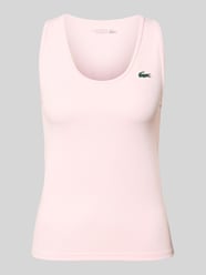 Slim Fit Sport Tank Top mit Label Patch von Lacoste Sport Orange - 44
