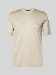 T-Shirt mit Label-Stitching von Emporio Armani Beige - 11