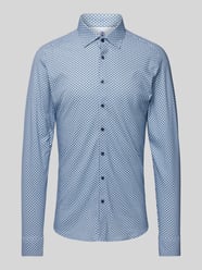 Slim Fit Business-Hemd mit Kentkragen von Desoto Blau - 19