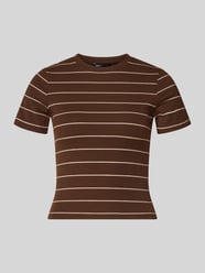 t-shirt o kroju slim fit z dodatkiem wiskozy model 'JUNE' od ONLY - 1