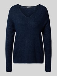 Regular Fit Strickpullover mit V-Ausschnitt Modell 'CREWLEFILE' von Vero Moda - 5