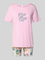 regular fit pyjamaset met motiefprint van SKINY Fuchsia - 1