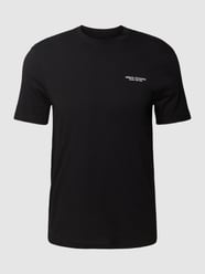 T-shirt z bawełny z nadrukiem z logo od ARMANI EXCHANGE Czarny - 8