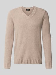 Sweter z dzianiny z dekoltem w serek model „UPO” od CINQUE - 7