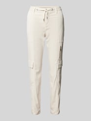 Slim Fit Cargohose mit Tunnelzug von monari Beige - 7