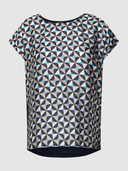 Blusentop mit Allover-Muster von More & More Blau - 48