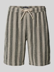 Korte regular fit broek met structuurmotief van MCNEAL - 38