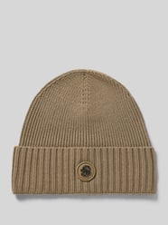 Mütze aus Wolle mit Logo-Badge von BOSS Beige - 34