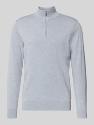 Gebreide pullover van lyocellmix met opstaande kraag van Profuomo - 24