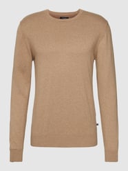 Gebreide pullover met ribboorden, model 'Jones' van Matinique Beige - 9
