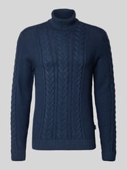 Sweter z dzianiny z golfem model ‘BASIM’ od Blend - 23