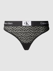 String mit Logo-Bund Modell 'MODERN THONG' von Calvin Klein Jeans Grau / Schwarz - 38