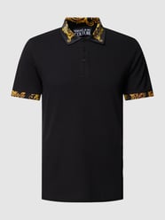 Poloshirt mit Motiv- und Label-Print von Versace Jeans Couture Schwarz - 41