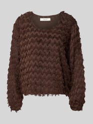 Cropped Blusentop mit Fransenstruktur von Selected - 34