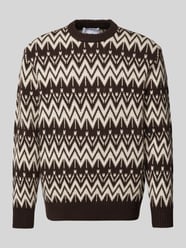 Sweter z dzianiny z prążkowanymi wykończeniami model ‘PINE’ od Selected - 3