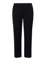 PLUS SIZE classic fit stoffen broek met elastische inzet, model 'Greta' van Samoon Blauw / turquoise - 16