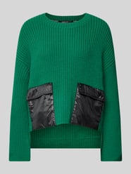 Wollen pullover met vaste mouwomslagen van Marc Cain Groen - 11