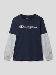 Longsleeve mit Logo-Print von CHAMPION Blau - 9