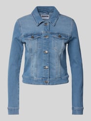 Jeansjacke mit Brustpattentaschen Modell 'DEBRA' von Noisy May Blau - 4