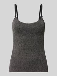 Koszulka na ramiączkach o kroju regular fit z detal z logo model 'LUREX' od HUGO - 2