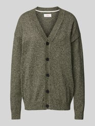 Relaxed Fit Cardigan aus reiner Baumwolle mit V-Ausschnitt in Melange von s.Oliver RED LABEL Grün - 6