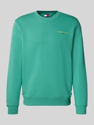 Regular Fit Sweatshirt aus Baumwoll-Mix Modell 'LINEAR CREW' von Tommy Jeans - 3