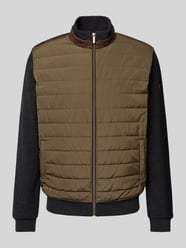 Sweatjacke mit Stehkragen von bugatti Grün - 24