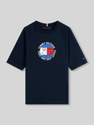 męski t-shirt o kroju regular fit z czystej bawełny od Tommy Hilfiger Kids - 5
