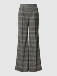 Stoffhose mit Tartan-Karo und Bügelfalten von More & More Grau - 30