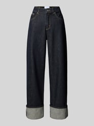Raw denim jeans met brede omslag - curated by Viky Rader van Style Icon Collection - 1