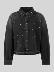 Jeansjacke mit Perlen und Strasssteinen von Marc Cain - 1