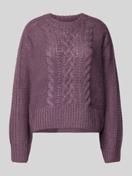 Strickpullover mit Zopfmuster Modell 'Diella' von MSCH Copenhagen Lila - 41