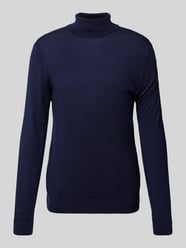 Strickpullover aus Lanawolle Modell 'TRAY' von SELECTED HOMME Blau - 39