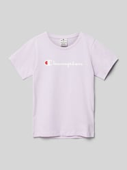 T-Shirt mit Label-Print von CHAMPION Lila - 44