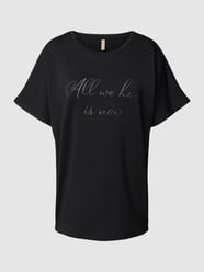 T-Shirt mit Statement-Print Modell 'Banu' von Soyaconcept Schwarz - 3