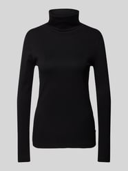 Longsleeve mit geripptem Rundhalsausschnitt Modell 'Rolli' von QS Schwarz - 29